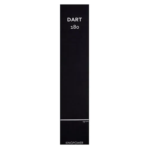 Kingpower Dart Teppich Schwarz Weiß Target Oche Matte Steeldart Dartpfeile Dartboard Zubehör Dartteppich Darts Abwurflinie Schutz Gummi Boden Dartscheibe 290 x 60 cm