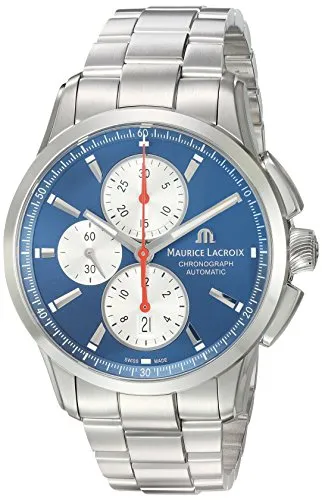 Maurice Lacroix Herren Uhr mit Edelstahl Armband PT6388-SS002-430-1 - Elegante Automatik-Uhr mit hochwertigem Schweizer Uhrwerk. Das moderne Gehäusedesign und der 43 mm Durchmesser bieten Komfort und Stil. Ideal für den täglichen Gebrauch und widerstandsfähig gegen Spritzwasser.