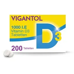 Vigantol 1.000 I.e. Vitamin D3 Tabletten - Nahrungsergänzungsmittel zur Vorbeugung von Vitamin-D-Mangel, ideal für die Knochengesundheit und einfach in der täglichen Anwendung – nur eine Tablette genügt!