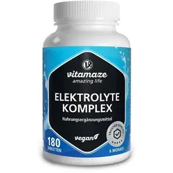Vitamaze Elektrolyte Komplex mit Magnesium Tabletten vegan - Arzneimittel mit 1.034 mg Elektrolyten pro Tablette, unterstützt Muskelfunktion und Elektrolytgleichgewicht, ideal für vegane Ernährung.