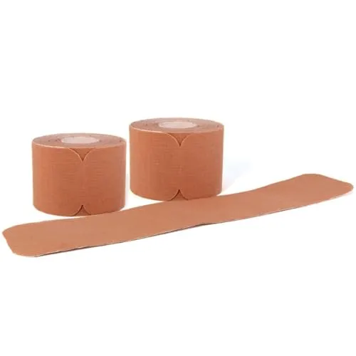 axion Kinesiotapes PRECUT | vorgeschnittene Sport Tape Streifen 25 x 5 cm - | Wasserfest • hautfreundlich • elastisch | Kinesiologie Tapes optimal für Sport (Beige, 2er Set)
