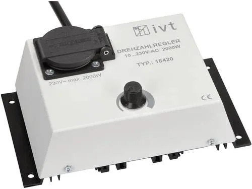IVT Drehzahl- und Leistungsregler DR-2000 - Generatorenstecker für Elektrowerkzeuge, stufenlose Drehzahlregelung für optimales Drehmoment und vielseitige Anwendungsmöglichkeiten.