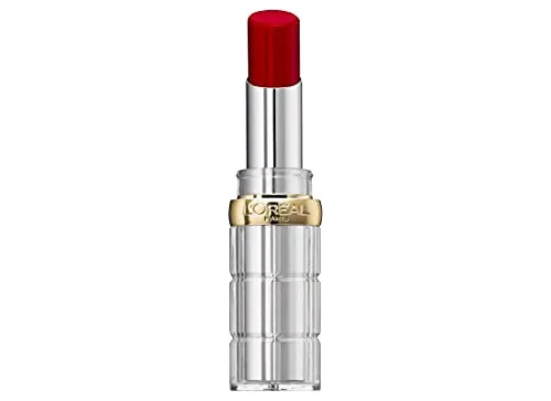 L'Oréal Paris Feuchtigkeitsspendender Lippenstift, Balm-In-Lipstick mit natürlich aussehendem Finish, Color Riche Glow Paradise, 350 Rouge Paradise