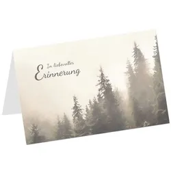 LUMA KARTENEDITION Trauerkarte »In liebevoller Erinnerung Tannenwald«, 17.5x11.5 cm