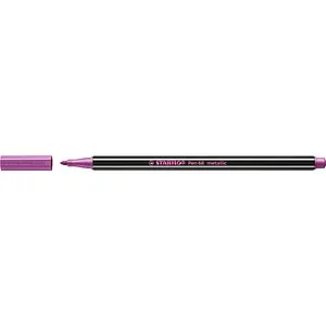 STABILO Pen 68 metallic - Premium Metallic-Filzstift, wischfest und ideal für kreative DIY-Projekte in metallic rosarot