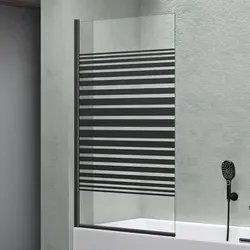 Mai & Mai Badewannenaufsatz Duschwand ESG GLAS NANO C201 - Duschwand aus hochwertigem ESG-Glas mit NANO-Beschichtung, 80 cm Breite und 140 cm Höhe, sorgt für einfache Reinigung und elegantes Design in jedem Badezimmer.