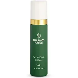 PHARMOS NATUR Facial Care Balancing Cream 50 ml - Mattierende Pflegecreme mit BIO ALOE VERA & HAGEBUTTE für eine ausgeglichene Hautbalance. Ideal für Mischhaut und empfindliche Haut. Unterstützt die tägliche Pflege und sorgt für ein frisches Hautbild.