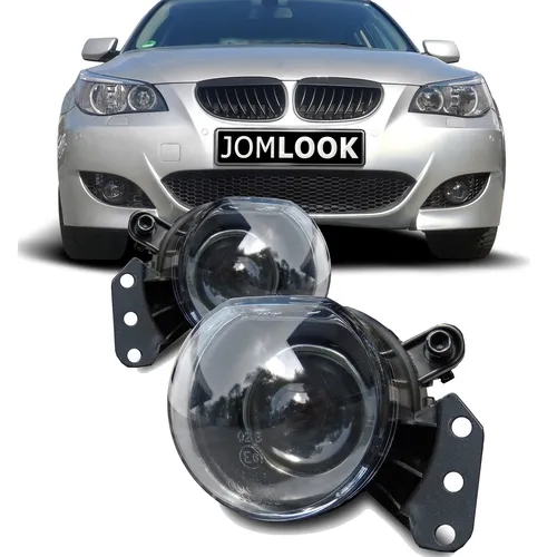 JOM 82331 Nebelscheinwerfer Klarglas mit Projektor Linse - Nebellichter für BMW E60/E61, eintragungsfrei mit E-Prüfzeichen, sorgen für optimale Sichtverhältnisse bei schlechten Wetterbedingungen.