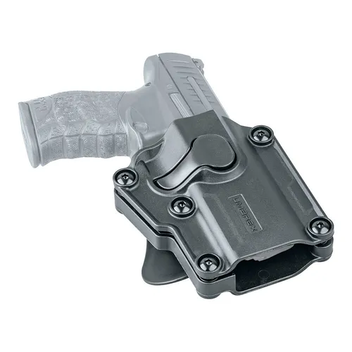 Umarex Polymer Multifit Paddle Holster - Einstellbar für verschiedene Pistolen - Holster für Schützensport, witterungsfest und leicht, ideal für unterschiedliche Pistolen, mit praktischer Paddle-Befestigung und vielseitigen Tragepositionen.