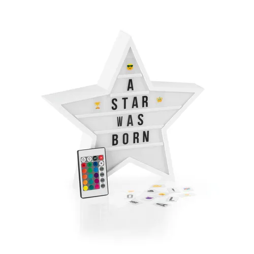 EASYmaxx LED-Leuchtkasten Stern Leuchtbox Buchstaben Emojis Lightbox Letterbox