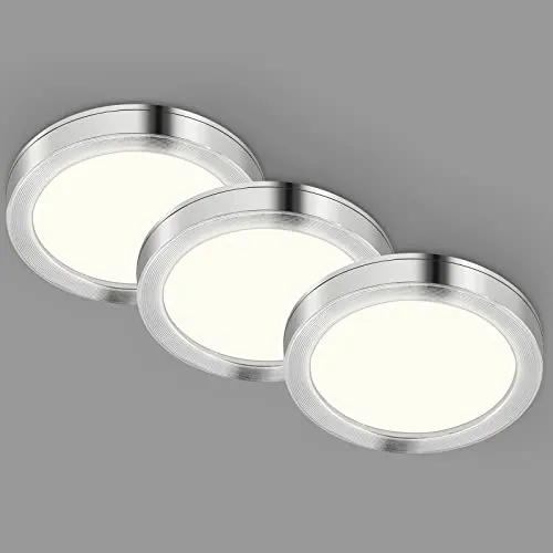 LED Unterbauleuchten Dionysos 3er-Set - Aluminiumfarben - Energiesparlampen: Set mit 3 dimmbaren LED Unterbauleuchten für eine energieeffiziente und stilvolle Beleuchtung in Ihrer Küche oder Werkstatt.