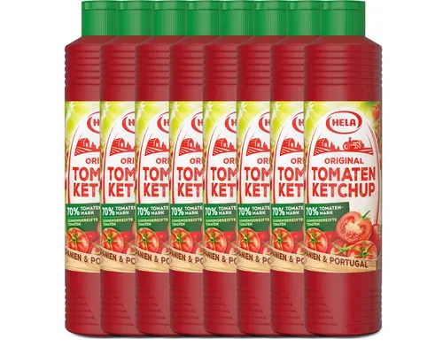 HELA Tomaten Ketchup 800ml - 6er Pack mit fruchtigem Aroma - Hela Tomaten Ketchup 800ml im 6er Pack überzeugt mit fruchtigem Geschmack und vielseitigen Einsatzmöglichkeiten in der Küche. Ideal für Grillabende, Familien und Gastronomie – immer ausreichend Vorrat für jeden Anlass!