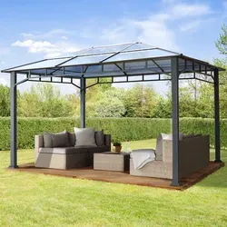 TOOLPORT Sunset 3x4 m Hardtop Gartenpavillon - Pavillon mit modernem Design, ideal für entspannte Stunden im Garten oder auf der Terrasse. Stabil, witterungsbeständig und 100% wasserdicht – der perfekte Rückzugsort für unbeschwerte Grillabende.