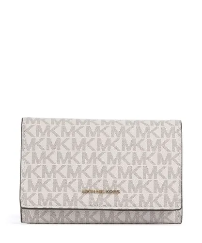 Michael Kors Jet Set Geldbörse - Damen - weiß 32T5GJ6D9B-149 - Elegante Michael Kors Jet Set Geldbörse aus hochwertigem Lederimitat in Vanilla/Acorn, ideal für stilbewusste Damen. Perfekt für den täglichen Gebrauch und bietet ausreichend Platz für Karten und Bargeld.