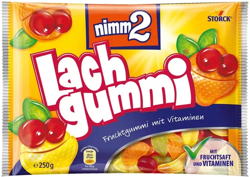 Nimm 2 Lachgummi Classic - Fruchtgummi - 250 Gramm - Leckere Fruchtgummis für den perfekten Snack! Ideal für alle, die fruchtige Süßigkeiten lieben. Genießen Sie die Vielfalt der Geschmäcker!