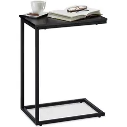 Moderner Beistelltisch in Schwarz - U-Form Dekotisch - Tische & Stehtische: Pflegeleichter und robuster MDF-Beistelltisch in eleganter U-Form, ideal für moderne Wohnräume.