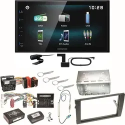 Kenwood DMX-125DAB Einbauset für Audi A4 B6/B7 und Seat Exeo - Zubehör für Car HiFi: Komplettes Einbauset mit Bluetooth, DAB+ und Touchscreen, ideal für Audi und Seat Fahrzeuge mit 2-DIN Radio.