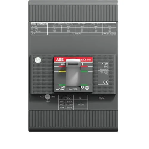 ABB XT3N 250 TMG 250-7 Leistungsschalter 1 St. Einstellbereich (Strom): 750 A (max) Schaltspannung (max.): 220 V/AC, 690 V/AC