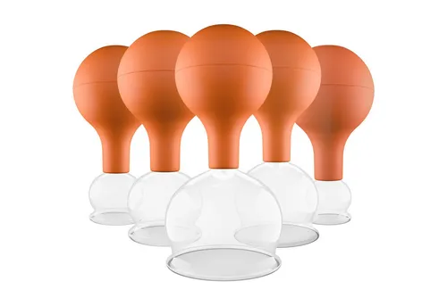 pulox Vakuum-Massager Schröpfgläser Set aus Echtglas - 5 Größen - Massagegeräte Set mit 5 Schröpfgläsern aus Echtglas für effektive Schröpfmassagen, zur Förderung der Durchblutung und Hautstraffung. Ideal für professionelle Anwendungen und Narbenbehandlung.