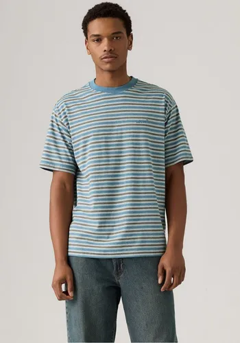 Levi's Red Tab Vintage Tee Tobi Stripe Indigo W - T-Shirts für Damen, aus superweichem Baumwoll-Jersey für höchsten Tragekomfort und Relaxed Fit mit dezenter Logostickerei.