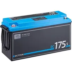 ECTIVE DC 175S GEL Deep Cycle 175Ah Batterieversorgung - Waschmaschinen - Hochleistungs-Gel-Batterie mit 25% höherer Zyklenfestigkeit, ideal für häufige Be- und Entladung, ausgestattet mit intelligentem Informationssystem zur Überwachung.