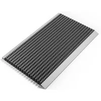 Fußmatte außen alu mit Bürsten grau, 55 x 90 cm - Hochwertige Aluminium Fußmatte für den Außenbereich, mit effektiven Nylon Bürsten für optimale Schmutz- und Feuchtigkeitsaufnahme. Rutschsicher und langlebig, ideal für Eingangsbereiche.