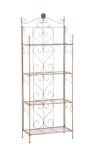 TPFGarden Standregal Lenna - 4-stöckiges Pflanzenregal im Landhausstil - Das TPFGarden Standregal Lenna überzeugt mit rustikalem Design und stabiler Eisenkonstruktion. Ideal zur Präsentation Ihrer Pflanzen und zur dekorativen Gestaltung von Wohnräumen, Balkonen oder Terrassen. Leicht aufzubauen und klappbar.