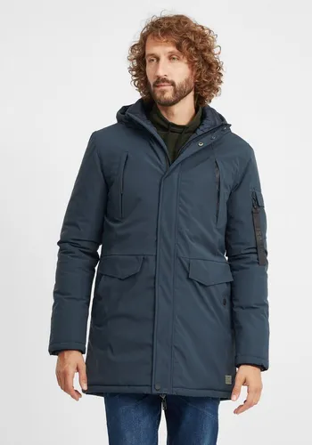 Solid Maver Herren Winterparka XL - Insignia Blue - Funktionsjacke mit warm wattiertem Design, ideal für kalte Tage. Hochabschließende Kapuze und nachhaltige Materialien sorgen für Komfort und Stil.