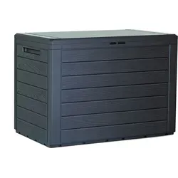 Powertec Garden Kompakt-Auflagenbox - 190L Gartenbox, anthrazit, Maße 78 x 43,5 x 55 cm