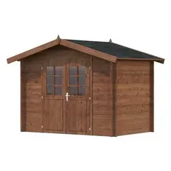 Gartenhaus Palmako Valentine 4,7 m² - Braunes Holzhaus mit Satteldach - Gartenhäuser, Geräteschuppen & Carports - Robustes Holzhaus mit stilvollem Satteldach, ideal für Gartenbedarf und Freizeitgestaltung.
