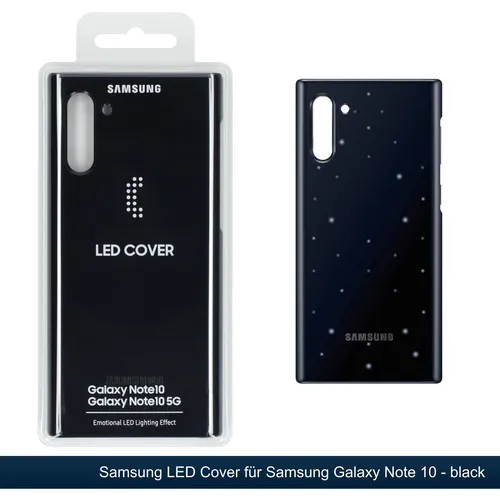 Original Samsung LED Cover für Galaxy Note 10 Schutzhülle Case mit Anzeige Black