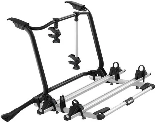 Thule WanderWay Heckklappen-Fahrradträger für Volkswagen T6 - Premium Fahrradträger für 2 Fahrräder mit klappbarem Design und integrierten Sicherheitsfeatures, ideal für sicheren Transport und einfache Handhabung.