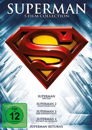 Superman - Die Spielfilm Collection [5 DVDs] - Filme: Erlebe die legendären Abenteuer von Superman in dieser umfassenden Sammlung, ideal für Fans und Filmliebhaber.
