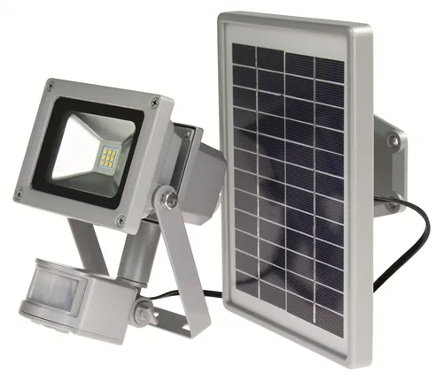 as – Schwabe SOLARLINE Solarstrahler mit Bewegungsmelder 10 W - Lampen für Garten & Einfahrt, spritzwassergeschützt IP44, mit 550 Lumen Helligkeit und 12 Meter Erfassungsbereich für maximale Sicherheit.