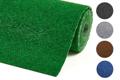 Rasenteppich Field Grün 400 x 400 cm – Pflegeleichter Kunstrasen für Balkon & Terrasse - Praktischer Rasenteppich mit Drainage-Noppen für optimale Belüftung. Einfach zu verlegen und zuschneidbar – ideal für Außenbereiche wie Balkon, Terrasse und Pool.