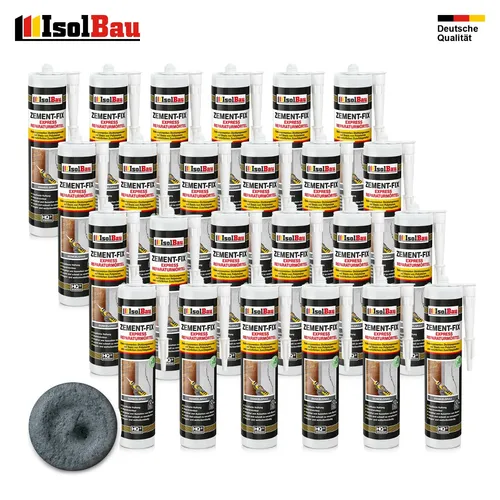 Reparaturmörtel Zement-Fix 24 x 300 ml Dunkelgrau Fugenmörtel Express Cement