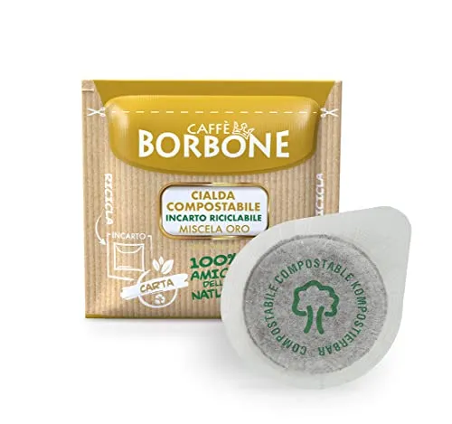 Caff Borbone Miscela Oro 50 E.S.E. Pads - 70% Arabica, vollmundiger Kaffee Creme mit mildem Aroma und süßem Geschmack, ideal für E.S.E.-Padmaschinen