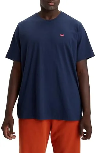 T-Shirt "LE BIG ORIGINAL HM TEE", Gr. 4XL (72/74), dress blues - Klassisches Herren-T-Shirt von Levi's Plus, ideal für Arbeit und Freizeit. Der elastische Jerseystoff sorgt für einen weichen, bequemen Sitz.