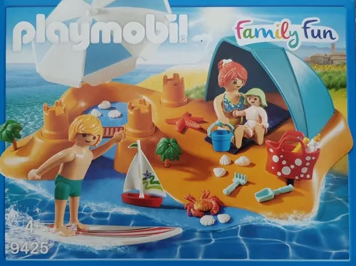 PLAYMOBIL 9425 Familie am Strand - Spaß für die ganze Familie - Freizeit - Enthält eine liebevoll gestaltete Strandfamilie für endlosen Spielspaß und kreative Rollenspiele.
