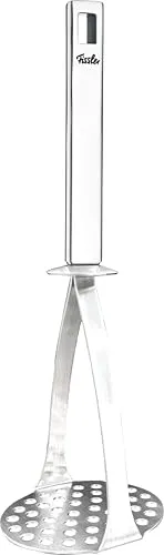 Fissler Original-Profi Collection Kartoffelstampfer – Edelstahl 18/10, ergonomisch, für perfektes Püree - MÜHELOSES STAMPFEN – ideal für Kartoffeln, Gemüse und Obst. Hochwertiger Edelstahl 18/10 sorgt für Langlebigkeit und Rostfreiheit. Ergonomischer Griff für komfortables Arbeiten. Spülmaschinengeeignet und pflegeleicht.