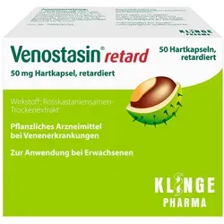 Venostasin retard Kapseln mit Rosskastaniensamen-Trockenextrakt - 50 St - Venenleiden - Lindert Schweregefühl und Schmerzen in den Beinen mit natürlicher 3-Fach-Kraft der Rosskastanie. Magenschonend durch Retardkapseln, ideal gegen Beinschwellungen und nächtliche Wadenkrämpfe.