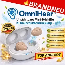 OmniHear™ Unsichtbares Hörgerät – Mini Hörverstärker mit KI - Produktart: Hörverstärker, bietet eine diskrete Lösung für besseren Klang mit innovativem Rauschfilter für ungestörtes Hören.