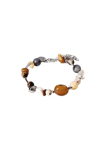 Purelei® Hawaiian Sunset Armband – Farbintensives Edelstein-Armband - Armbänder für Damen – Inspiriert vom Sonnenuntergang auf Hawaii, mit einzigartigen Natursteinen und wasserfesten Edelstahlelementen in 18K Vergoldung – passt perfekt an Handgelenke von 17 bis 20 cm.