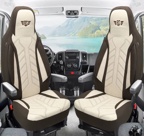 BREMER SITZBEZÜGE Autositzbezug für Challenger Vany (PLKT210) - Hochwertige Schonbezüge für Wohnmobilsitze, atmungsaktiv und pflegeleicht, ideal für Komfort und Schutz bei langen Fahrten. Einfache Montage mit Klettsystem, passend für Sitzheizungen.