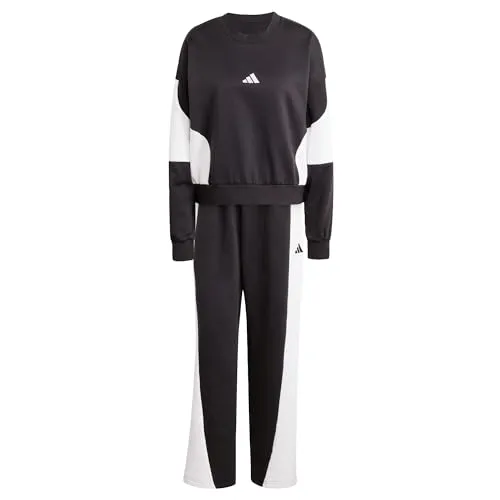 adidas Damen LAZIDAY TRACKSUIT, Black, L - Trainingsbekleidung mit lockerem Schnitt und hohem Bund, aus 70% recycelten Materialien für nachhaltigen Komfort und Style.