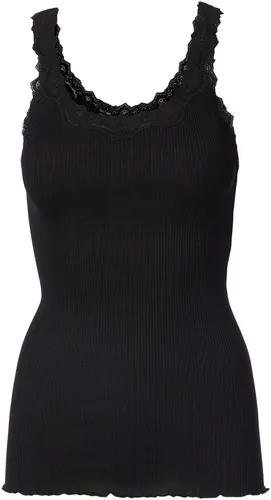 Rosemunde Tanktop Babette Silk Top mit Vintage-Spitzenbesatz - Tanktops, feminines Design mit filigranen Spaghettiträgern und nahtlosen Seiten für höchsten Tragekomfort – perfekt für lässige Sommertage oder als schicke Basis für Layering.