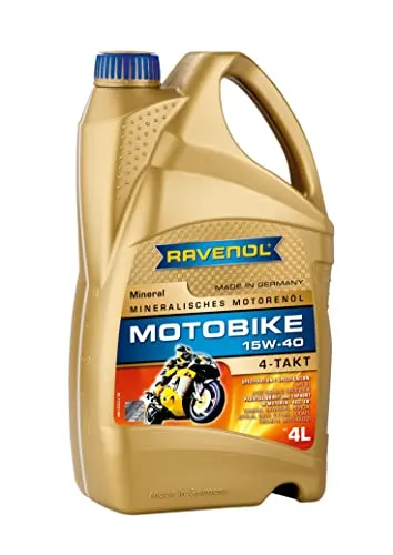 Ravenol Motobike 4-T Mineral SAE 15W-40 Motoröl - Motoröle für Motorräder, bietet hervorragenden Schutz und Leistung selbst unter extremen Bedingungen.