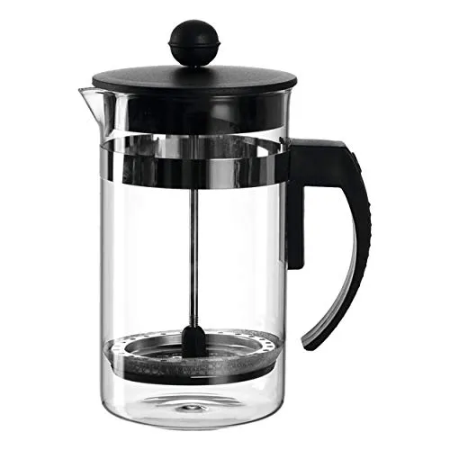 montana: :enjoy Kaffeebereiter 600 ml - Schwarz - Eleganter Kaffeebereiter aus der Serie :enjoy für individuellen Genuss. Mit 600 ml Fassungsvermögen und hochwertiger Verarbeitung aus Glas und Edelstahl ist er der ideale Begleiter für jede Gelegenheit.