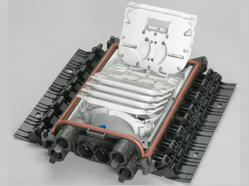 Corning BPEO Glasfasermuffe FQ100080834 - LWL-Muffe mit 12 Slots für effiziente Glasfaserverbindungen, ideal für professionelle Netzwerkinstallationen.