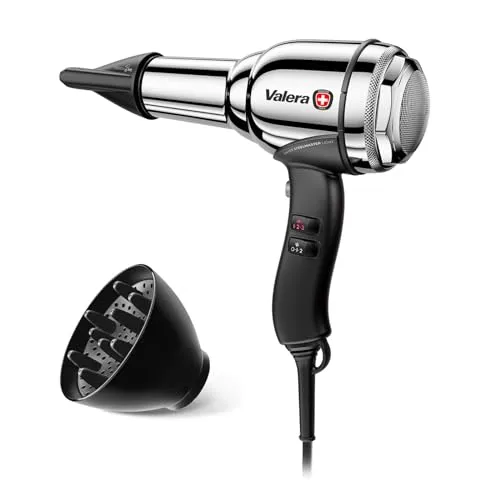 Valera Professional Swiss Steel Master Light chrome - Professioneller Haartrockner aus Premium-Stahl, 2100 Watt Leistung und Ionen-Generator für glänzendes Haar. Ideal für den Salongebrauch oder Zuhause.